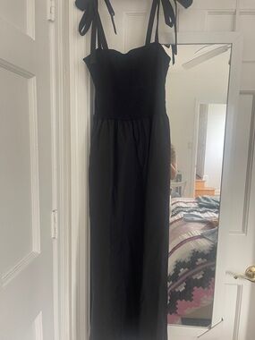 COS Black Tie-Shoulder Maxi Dress